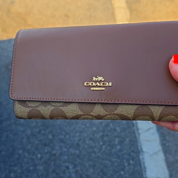 Coach Chocolate and Beige Wallet - Picture 1 of 3